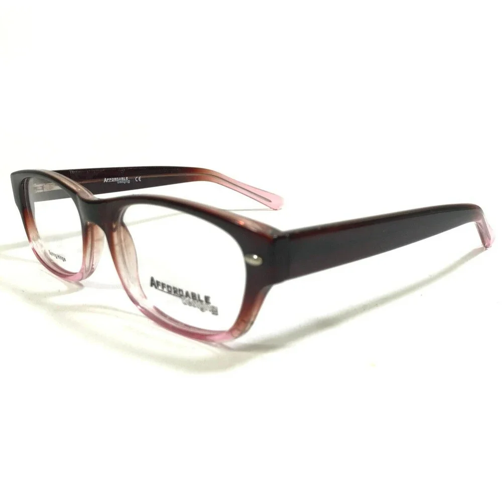 Affordable Designs Eyeglasses Frames BROOKLYN BROWN ROSE Rectangular 51-18-140